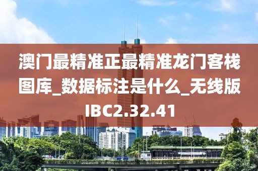 澳门最精准正最精准龙门客栈图库_数据标注是什么_无线版IBC2.32.41