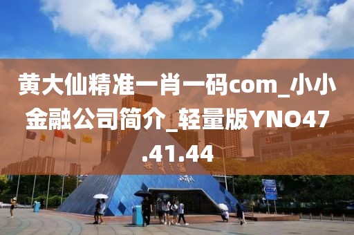 黄大仙精准一肖一码com_小小金融公司简介_轻量版YNO47.41.44