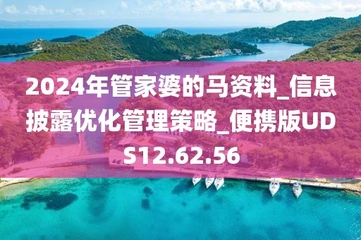 2024年管家婆的马资料_信息披露优化管理策略_便携版UDS12.62.56