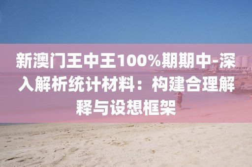 新澳门王中王100%期期中-深入解析统计材料：构建合理解释与设想框架