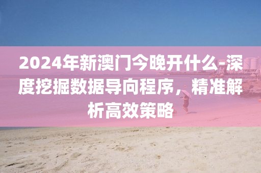 2024年新澳门今晚开什么-深度挖掘数据导向程序，精准解析高效策略