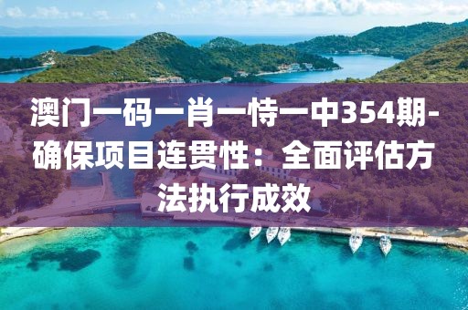 澳门一码一肖一恃一中354期-确保项目连贯性：全面评估方法执行成效