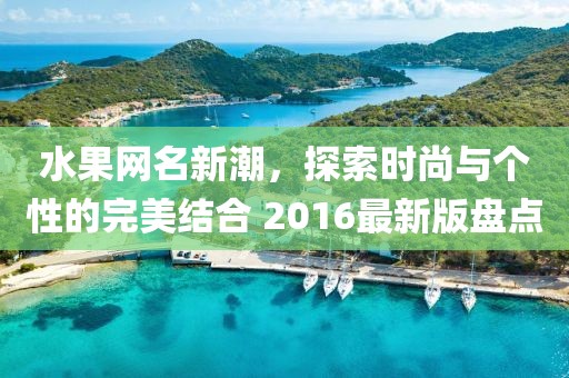 水果网名新潮，探索时尚与个性的完美结合 2016最新版盘点