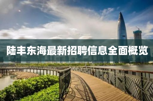 陆丰东海最新招聘信息全面概览