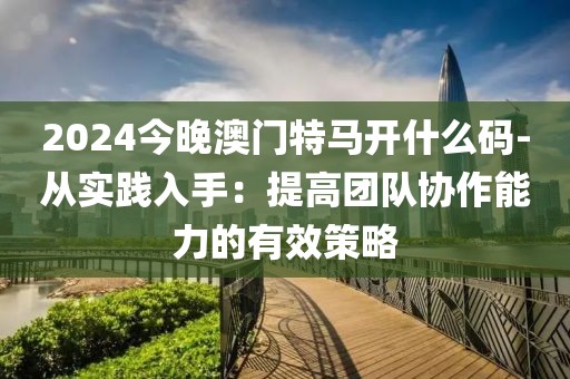 2024今晚澳门特马开什么码-从实践入手：提高团队协作能力的有效策略