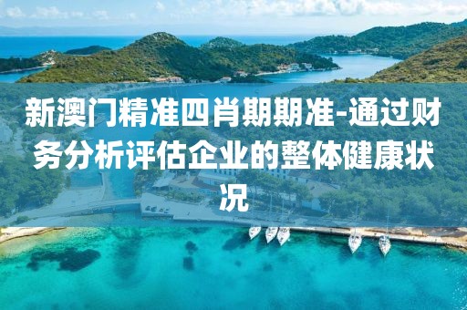 新澳门精准四肖期期准-通过财务分析评估企业的整体健康状况