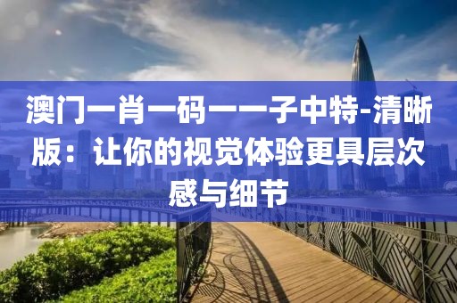 澳门一肖一码一一子中特-清晰版：让你的视觉体验更具层次感与细节