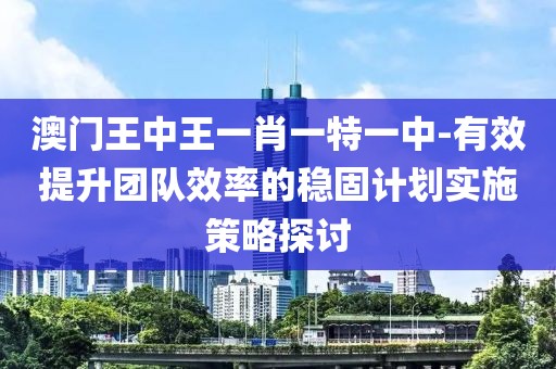 澳门王中王一肖一特一中-有效提升团队效率的稳固计划实施策略探讨