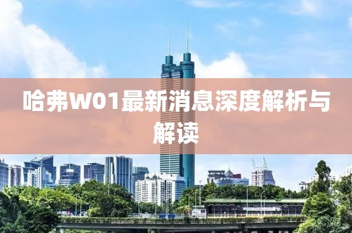 哈弗W01最新消息深度解析与解读