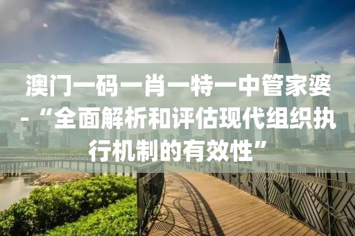 澳门一码一肖一特一中管家婆-“全面解析和评估现代组织执行机制的有效性”