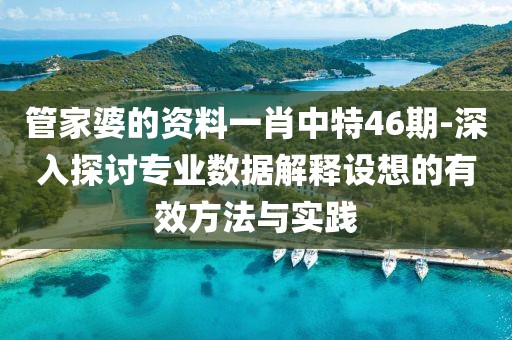 管家婆的资料一肖中特46期-深入探讨专业数据解释设想的有效方法与实践