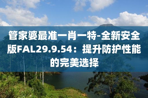 管家婆最准一肖一特-全新安全版FAL29.9.54：提升防护性能的完美选择