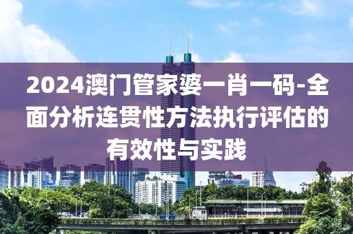 2024澳门管家婆一肖一码-全面分析连贯性方法执行评估的有效性与实践