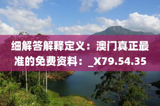 细解答解释定义：澳门真正最准的免费资料：_X79.54.35