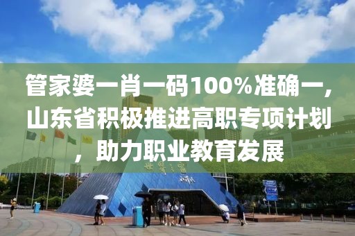 管家婆一肖一码100%准确一,山东省积极推进高职专项计划，助力职业教育发展