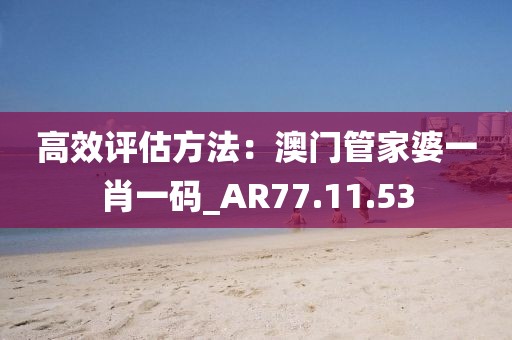 高效评估方法：澳门管家婆一肖一码_AR77.11.53