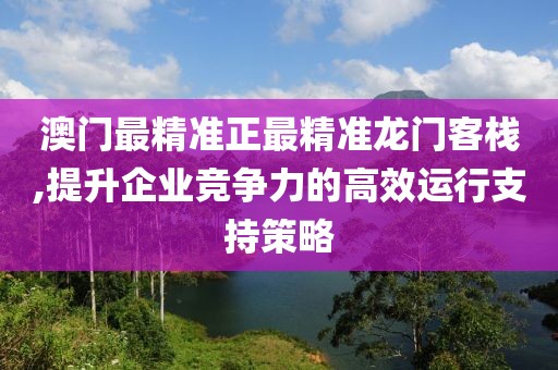 澳门最精准正最精准龙门客栈,提升企业竞争力的高效运行支持策略