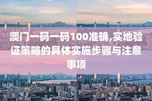 澳门一码一码100准确,实地验证策略的具体实施步骤与注意事项