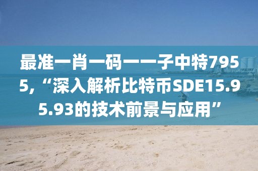 最准一肖一码一一子中特7955,“深入解析比特币SDE15.95.93的技术前景与应用”