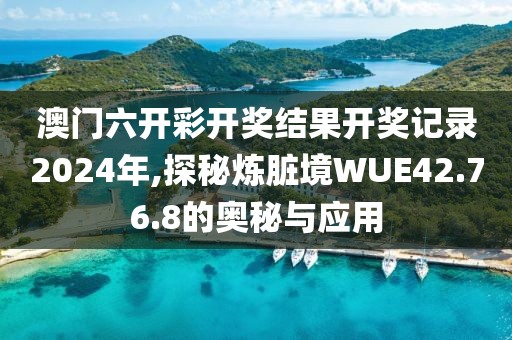 澳门六开彩开奖结果开奖记录2024年,探秘炼脏境WUE42.76.8的奥秘与应用