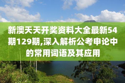 新澳天天开奖资料大全最新54期129期,深入解析公考申论中的常用词语及其应用