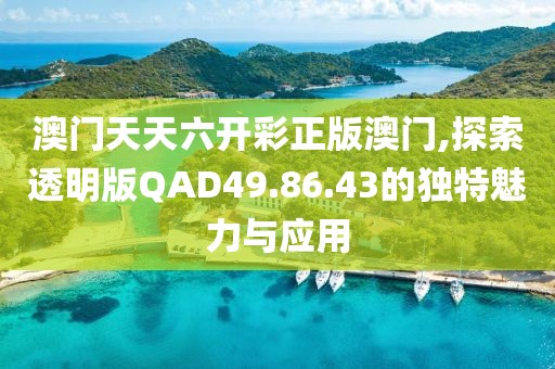 澳门天天六开彩正版澳门,探索透明版QAD49.86.43的独特魅力与应用