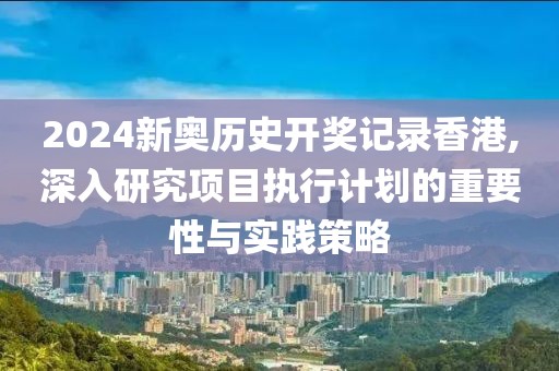 2024新奥历史开奖记录香港,深入研究项目执行计划的重要性与实践策略