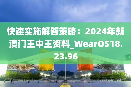 快速实施解答策略：2024年新澳门王中王资料_WearOS18.23.96