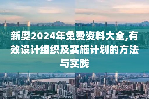 新奥2024年免费资料大全,有效设计组织及实施计划的方法与实践