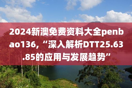 2024新澳免费资料大全penbao136,“深入解析DTT25.63.85的应用与发展趋势”