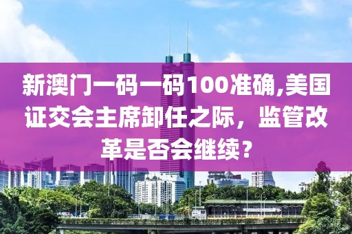 新澳门一码一码100准确,美国证交会主席卸任之际，监管改革是否会继续？