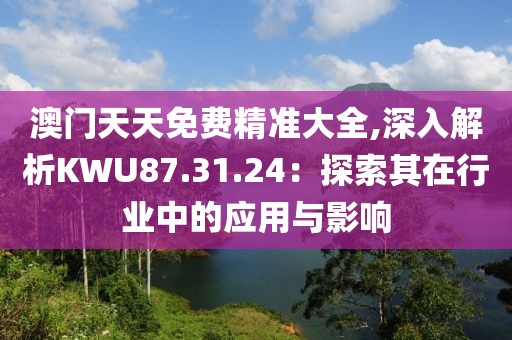 澳门天天免费精准大全,深入解析KWU87.31.24：探索其在行业中的应用与影响