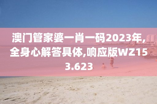 澳门管家婆一肖一码2023年,全身心解答具体,响应版WZ153.623