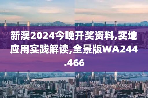 新澳2024今晚开奖资料,实地应用实践解读,全景版WA244.466