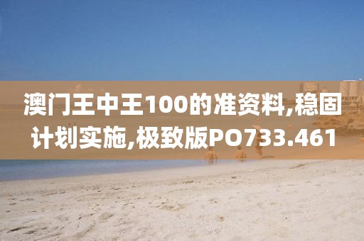 澳门王中王100的准资料,稳固计划实施,极致版PO733.461