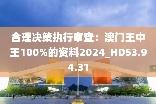 合理决策执行审查：澳门王中王100%的资料2024_HD53.94.31