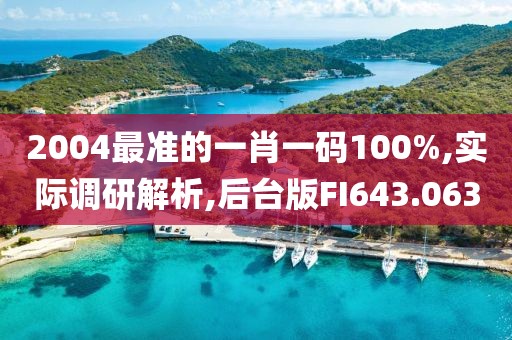 2004最准的一肖一码100%,实际调研解析,后台版FI643.063