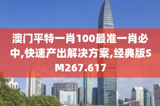 澳门平特一肖100最准一肖必中,快速产出解决方案,经典版SM267.617