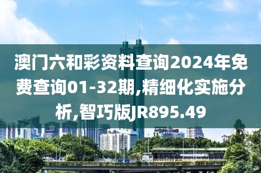 澳门六和彩资料查询2024年免费查询01-32期,精细化实施分析,智巧版JR895.49