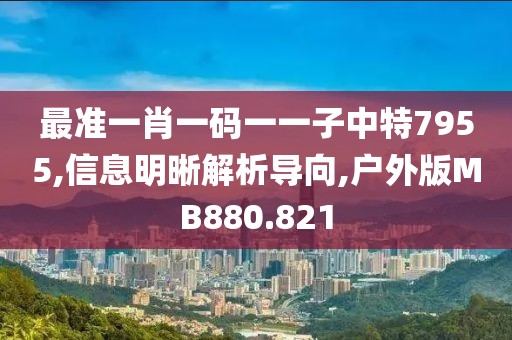 最准一肖一码一一子中特7955,信息明晰解析导向,户外版MB880.821