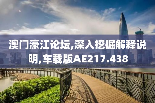 澳门濠江论坛,深入挖掘解释说明,车载版AE217.438