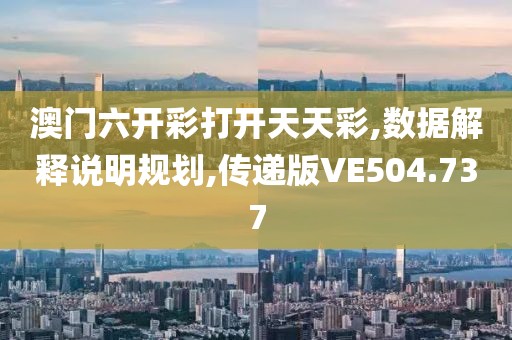 澳门六开彩打开天天彩,数据解释说明规划,传递版VE504.737