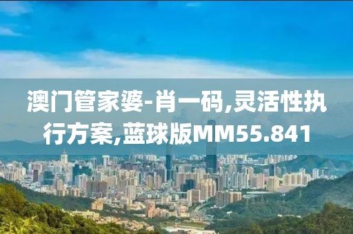 澳门管家婆-肖一码,灵活性执行方案,蓝球版MM55.841