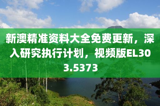 新澳精准资料大全免费更新，深入研究执行计划，视频版EL303.5373