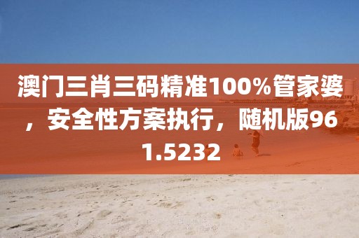 澳门三肖三码精准100%管家婆，安全性方案执行，随机版961.5232