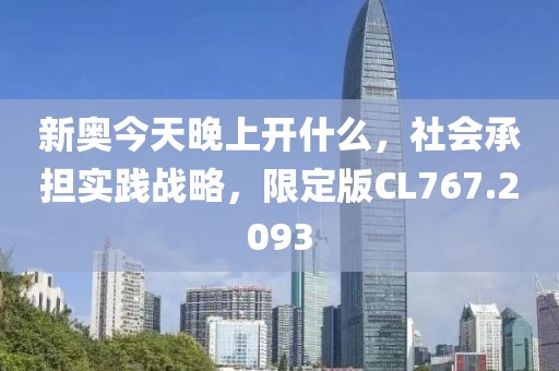 新奥今天晚上开什么，社会承担实践战略，限定版CL767.2093