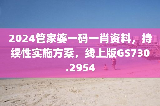 2024管家婆一码一肖资料，持续性实施方案，线上版GS730.2954