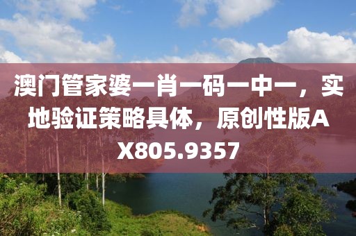 澳门管家婆一肖一码一中一，实地验证策略具体，原创性版AX805.9357