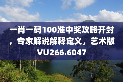 一肖一码100准中奖攻略开封，专家解说解释定义，艺术版VU266.6047