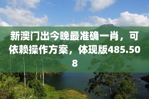 新澳门出今晚最准确一肖，可依赖操作方案，体现版485.508